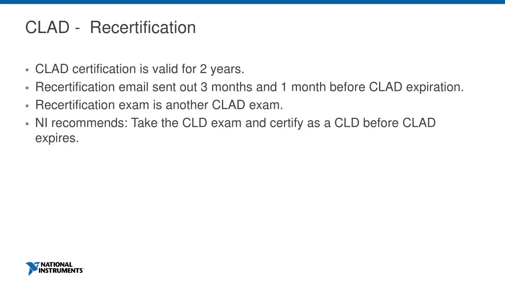clad recertification