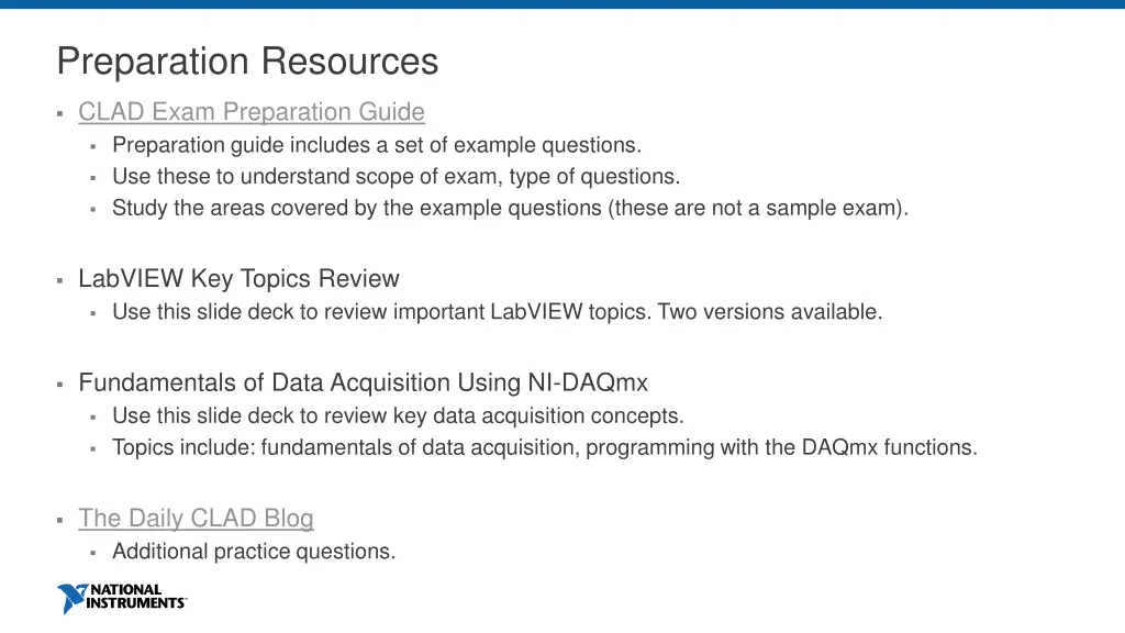 preparation resources