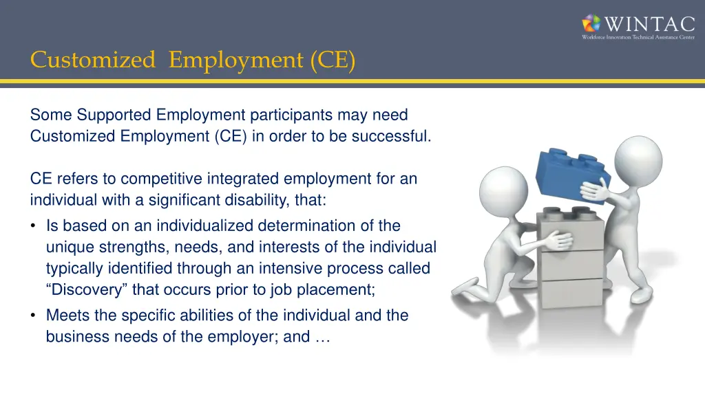 customized employment ce