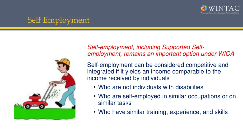 self employment
