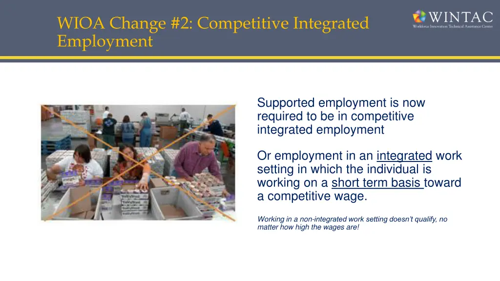 wioa change 2 competitive integrated employment