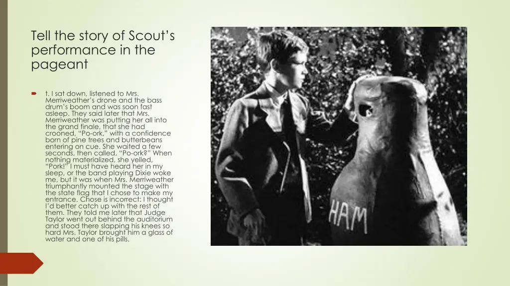 tell the story of scout s performance