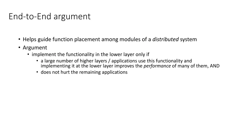 end to end argument
