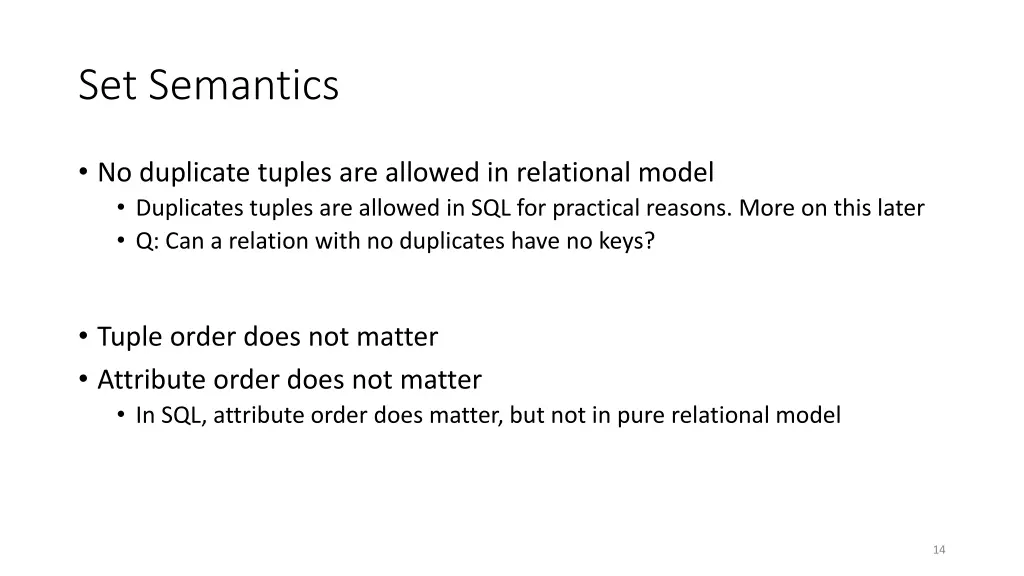 set semantics