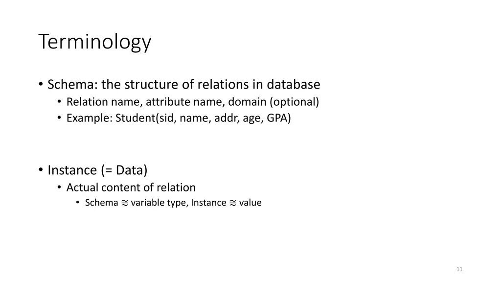 terminology
