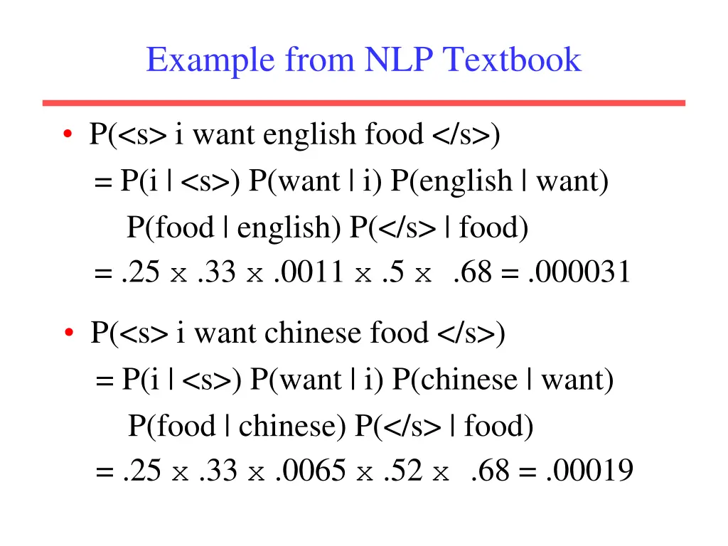 example from nlp textbook