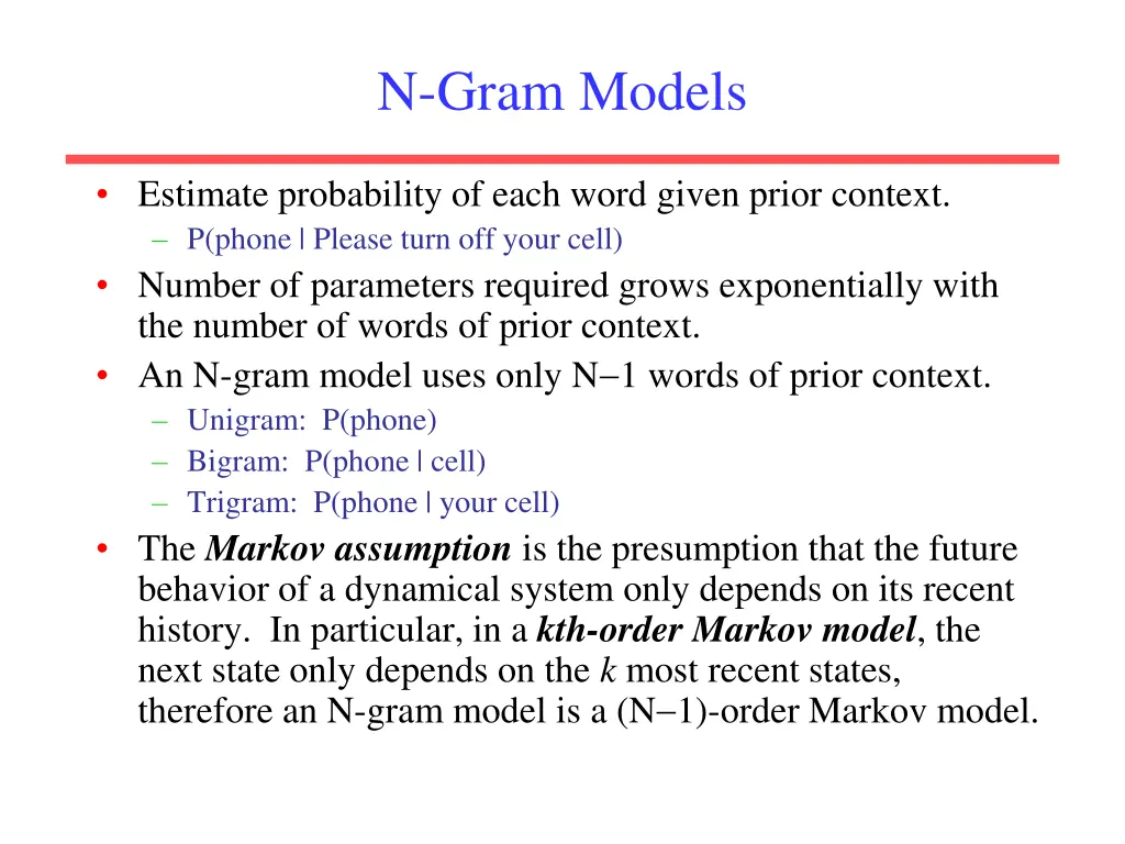n gram models