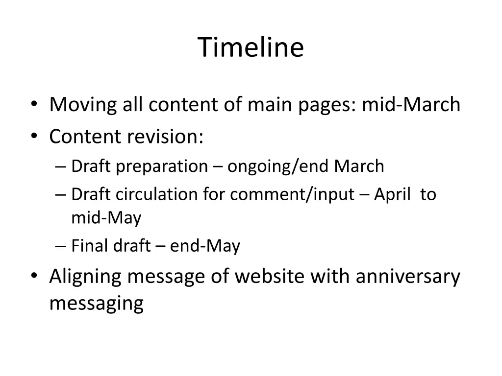 timeline