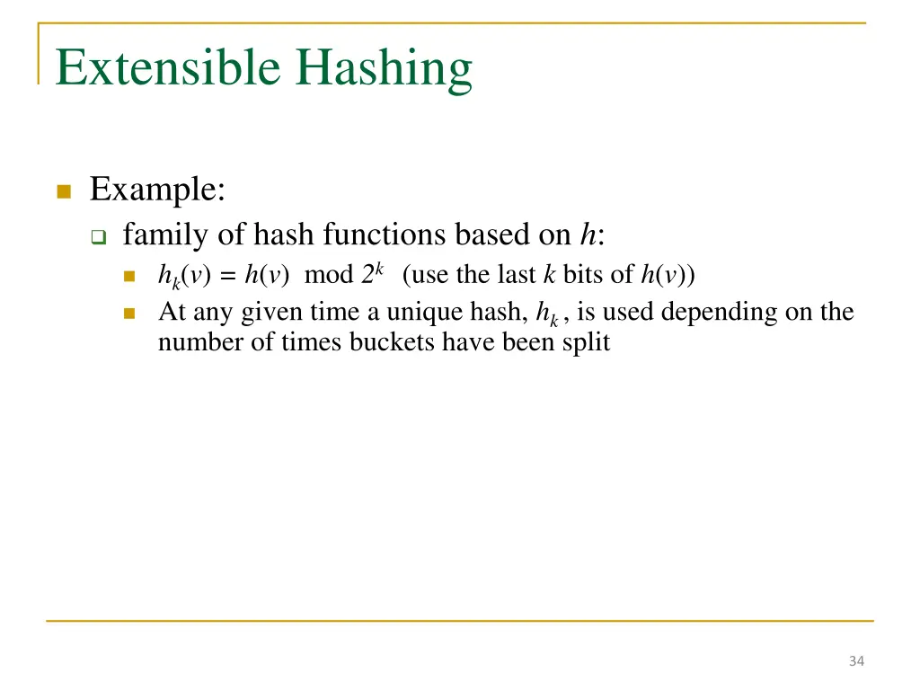 extensible hashing