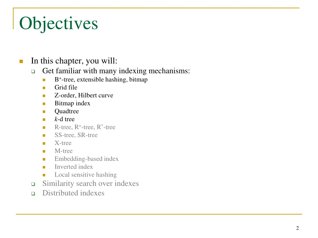 objectives