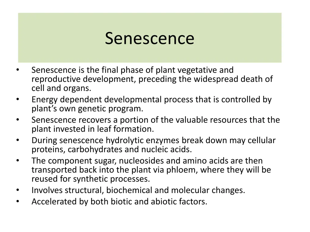 senescence