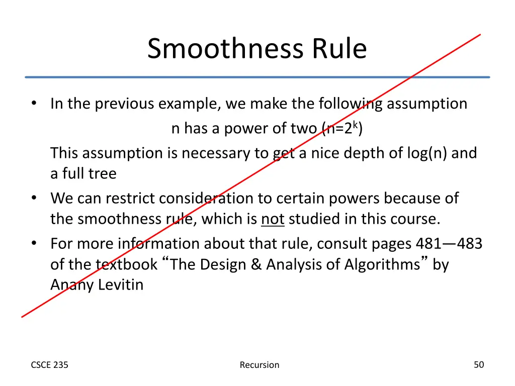 smoothness rule