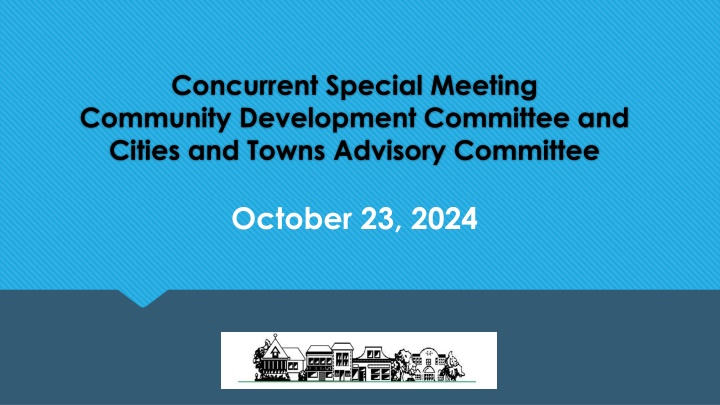 concurrent special meeting community development