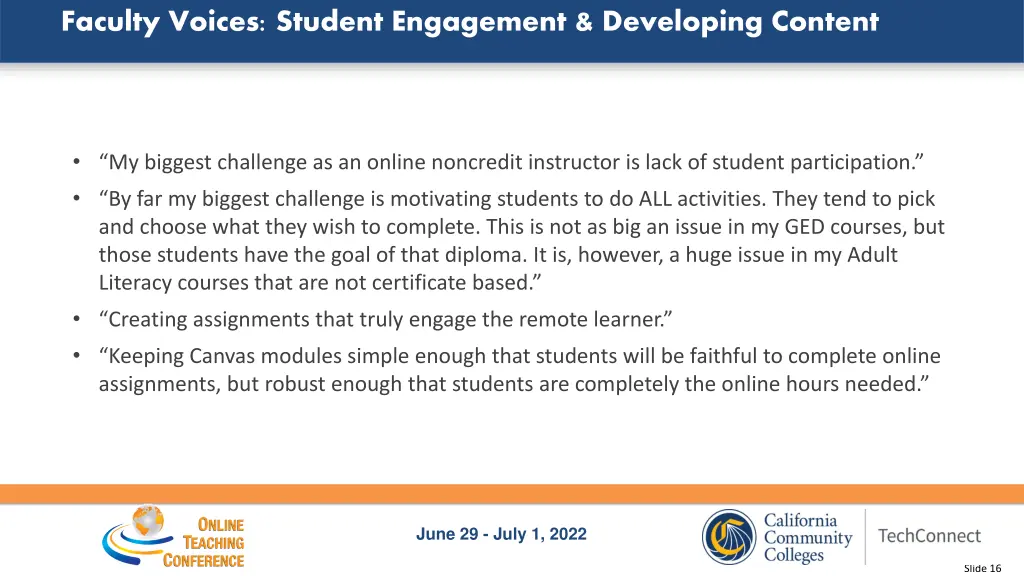faculty voices student engagement developing