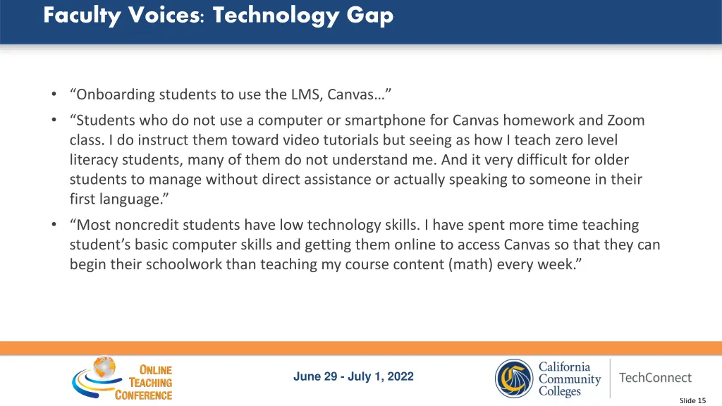 faculty voices technology gap