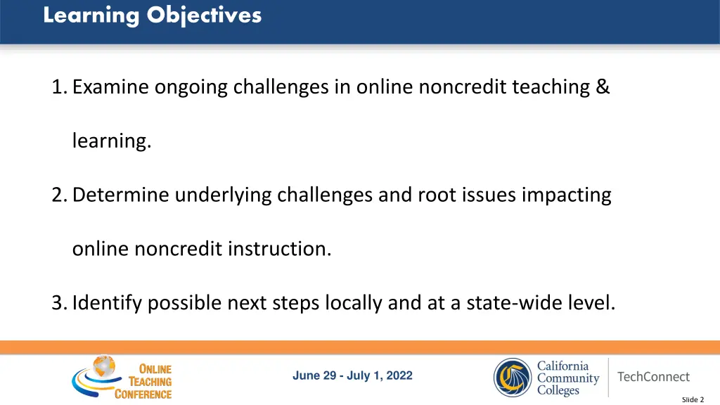 learning objectives