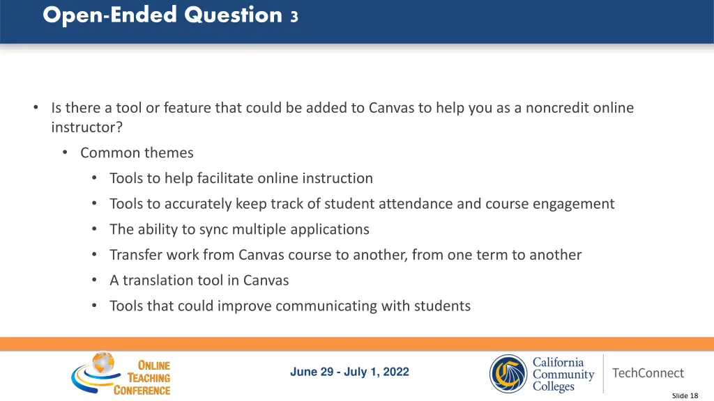 open ended question 3