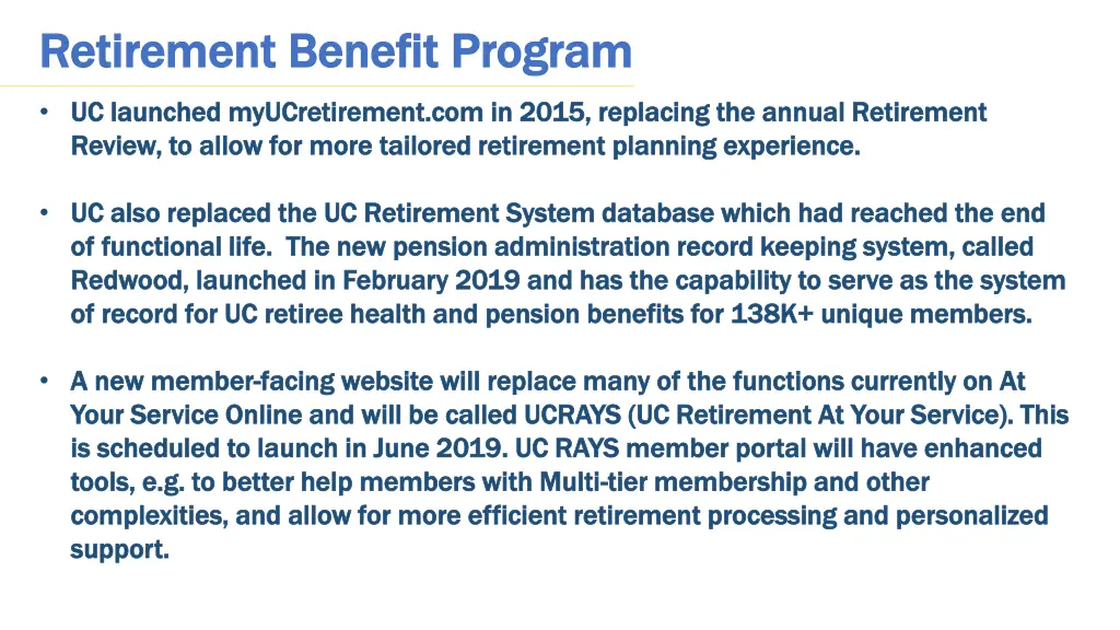 retirement benefit program retirement benefit 2