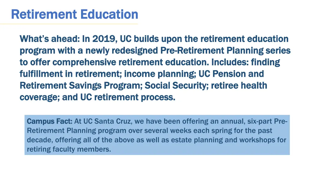retirement education retirement education