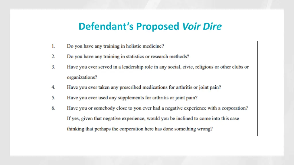 defendant s proposed voir dire