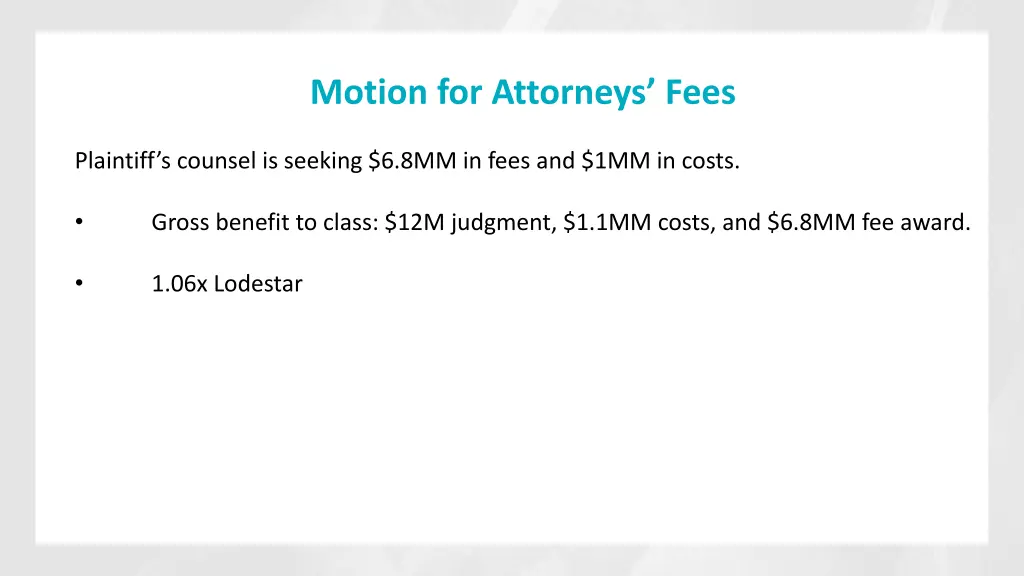 motion for attorneys fees 1