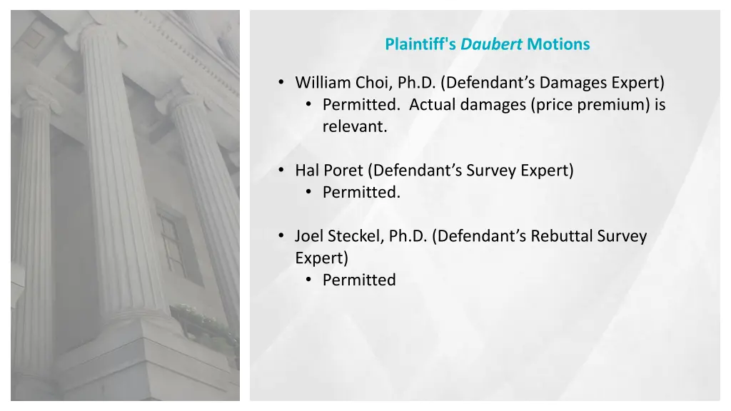 plaintiff s daubert motions 1