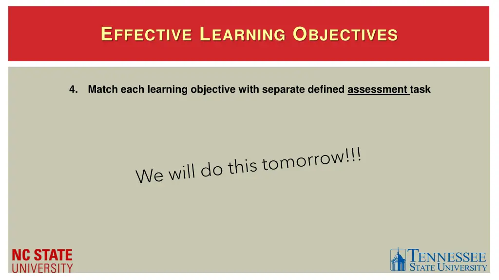 e ffective l earning o bjectives 2