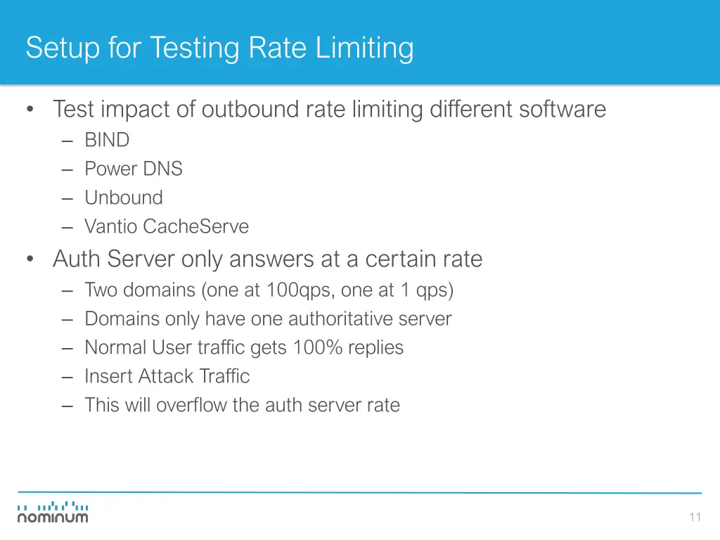 setup for testing rate limiting
