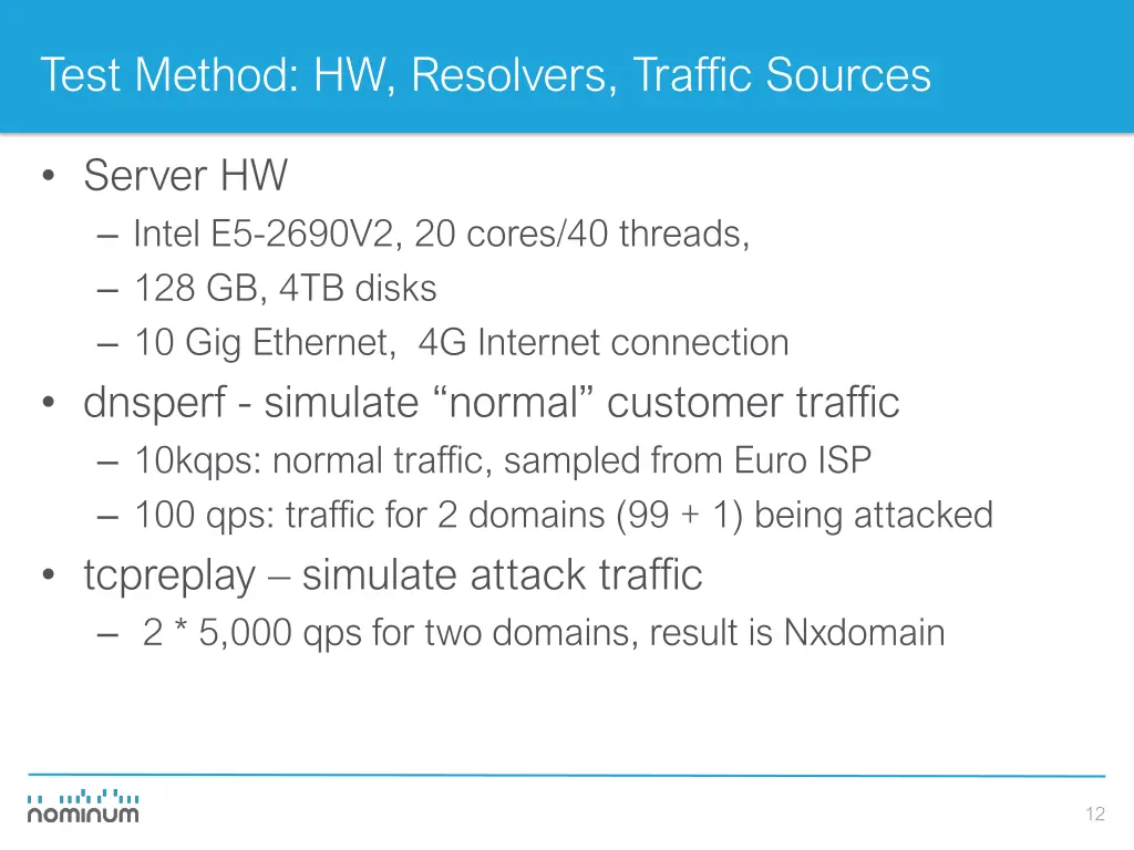 test method hw resolvers traffic sources