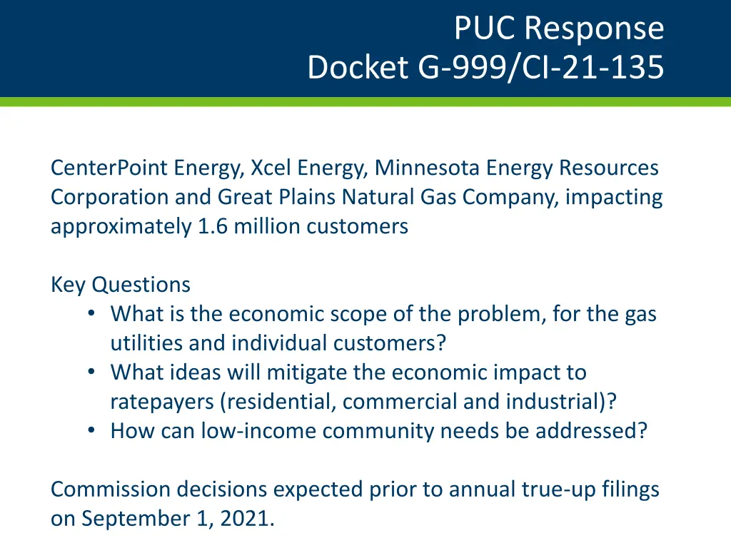 puc response