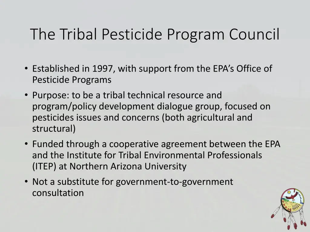 the tribal pesticide program council