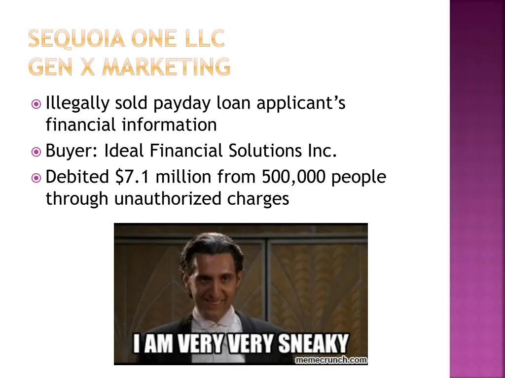 sequoia one llc gen x marketing