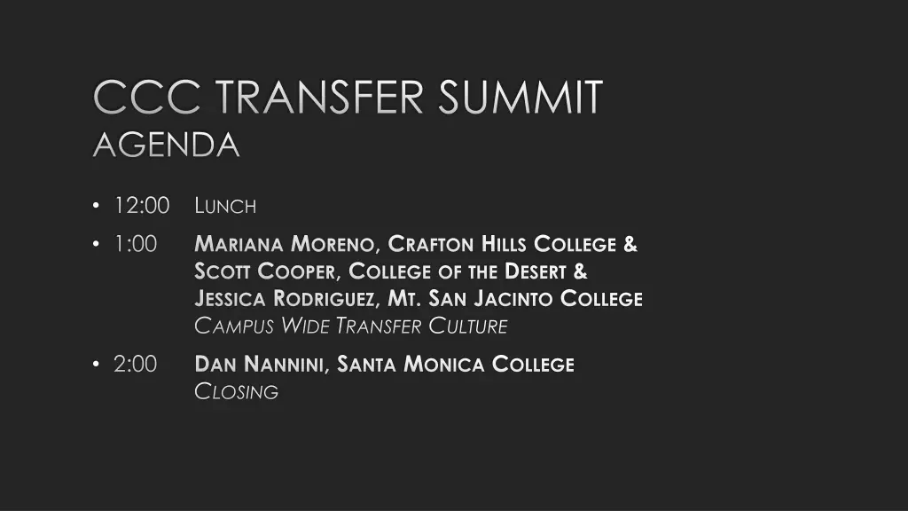 ccc transfer summit agenda 1