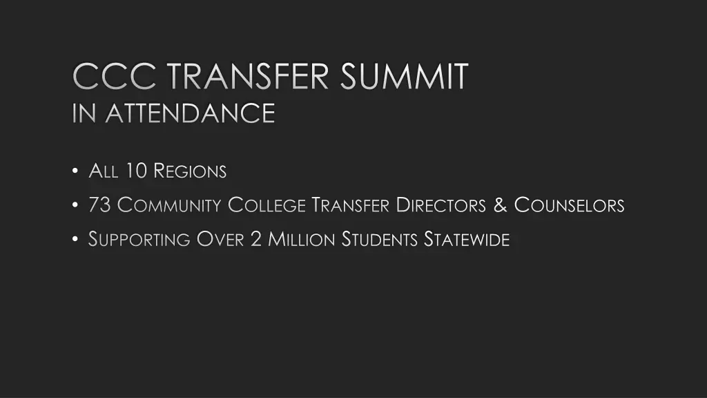 ccc transfer summit in attendance
