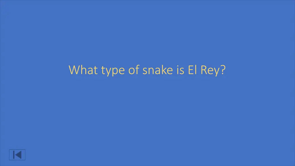 what type of snake is el rey
