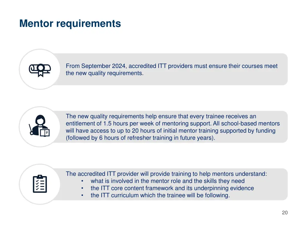 mentor requirements