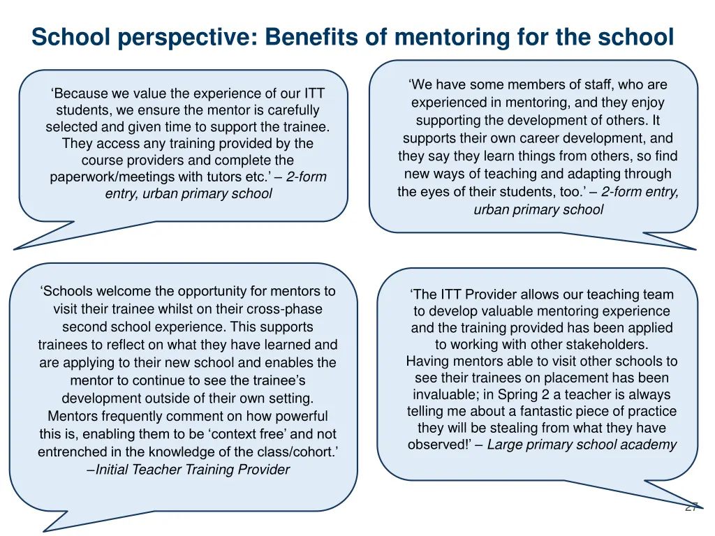 school perspective benefits of mentoring