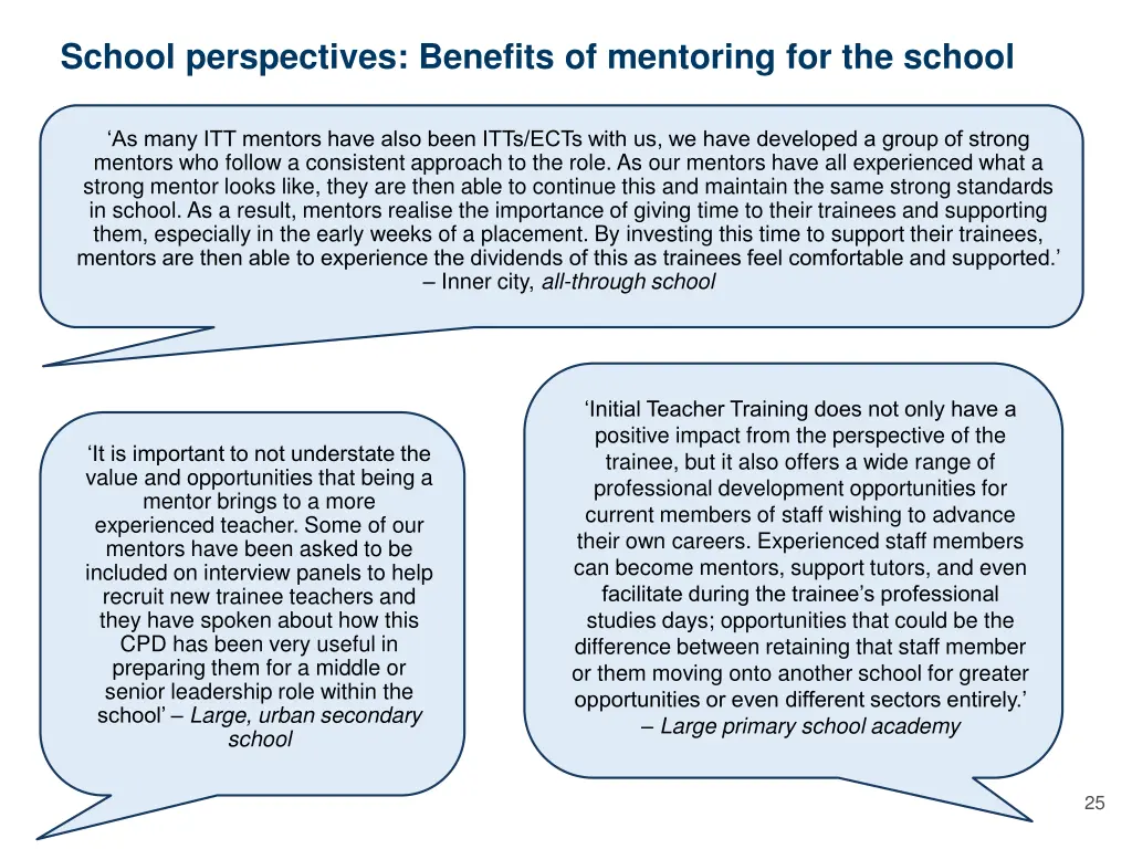 school perspectives benefits of mentoring