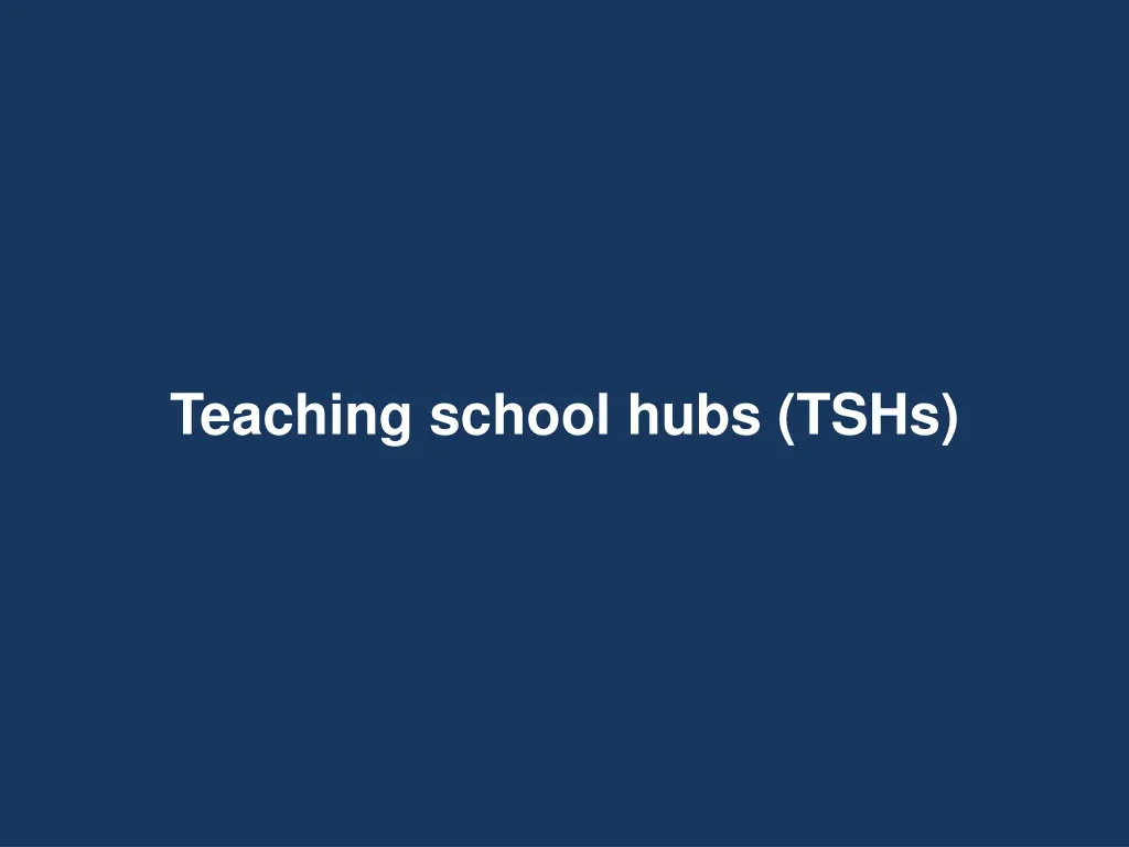 teaching school hubs tshs