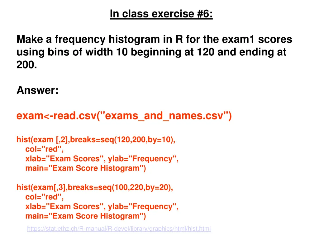 in class exercise 6 1