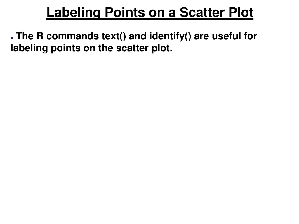 labeling points on a scatter plot