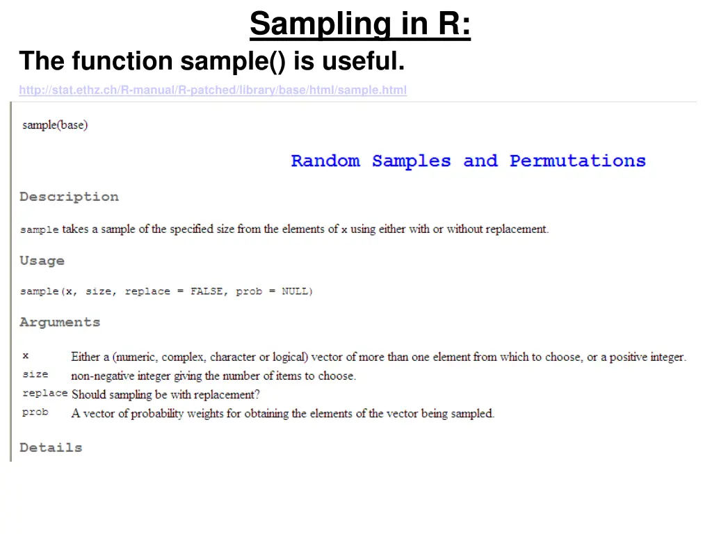 sampling in r