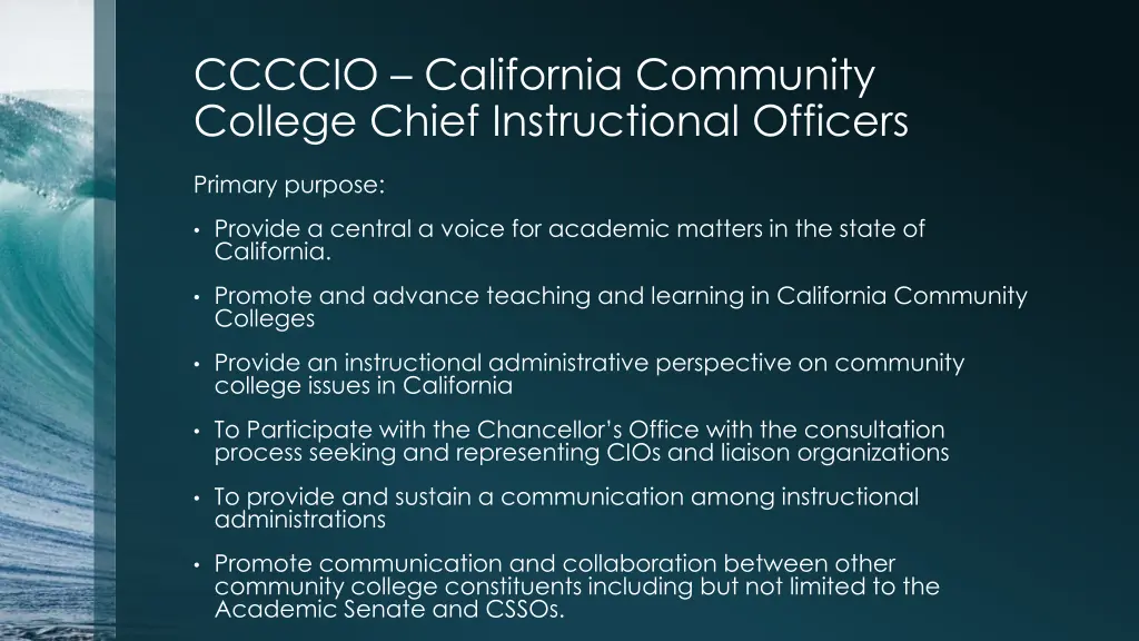 ccccio california community college chief