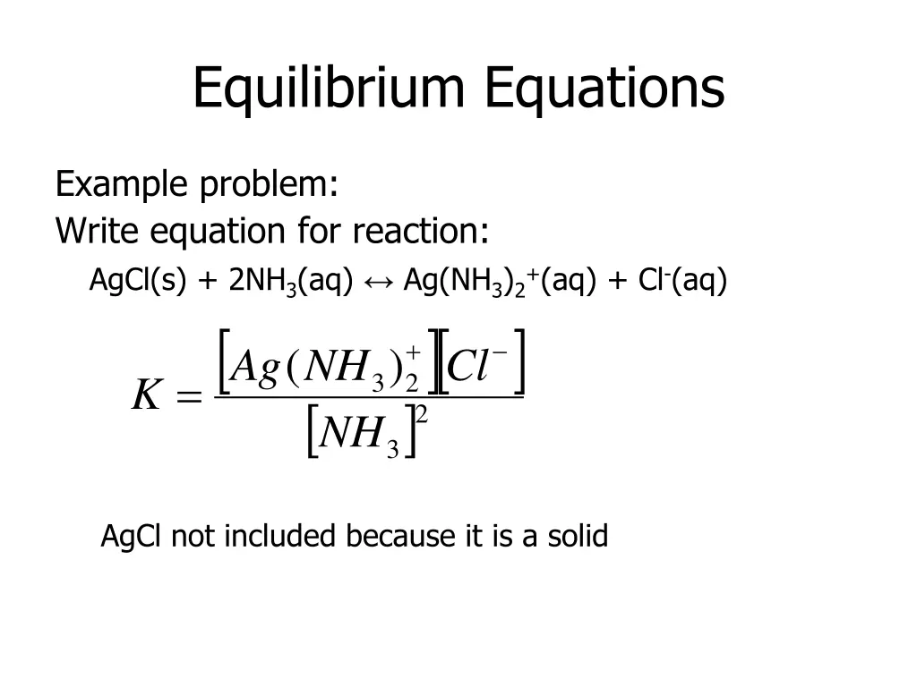 equilibrium equations 1