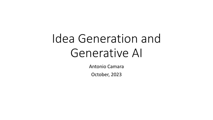 idea generation and generative ai