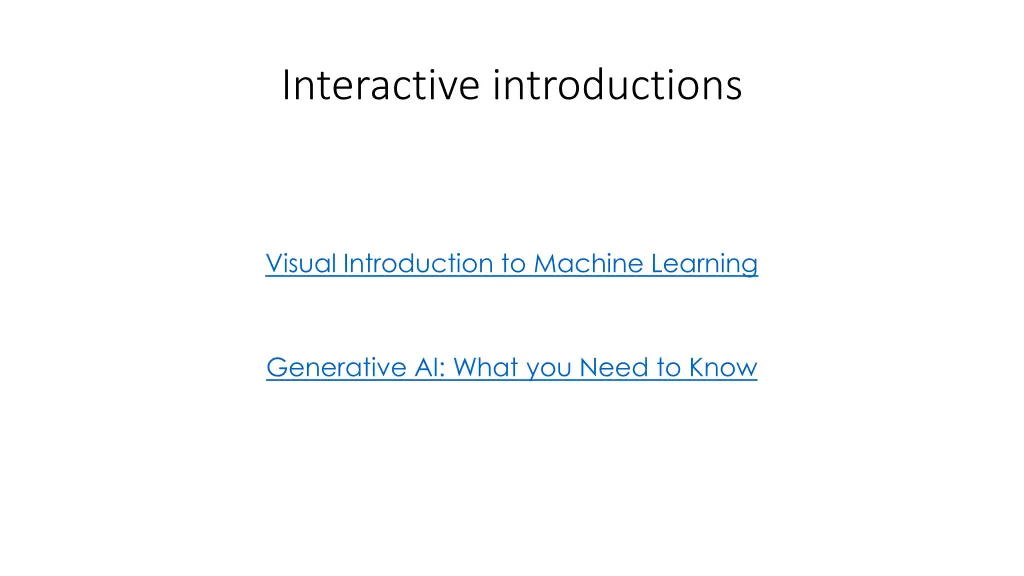 interactive introductions