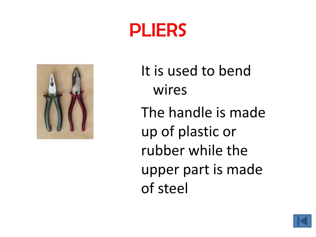 pliers