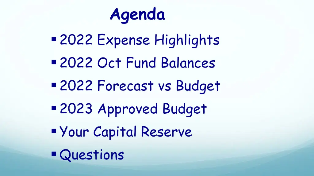 agenda