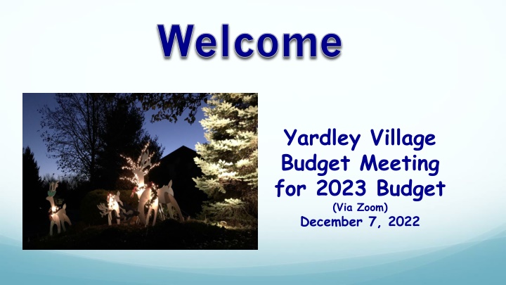 yardley village budget meeting for 2023 budget