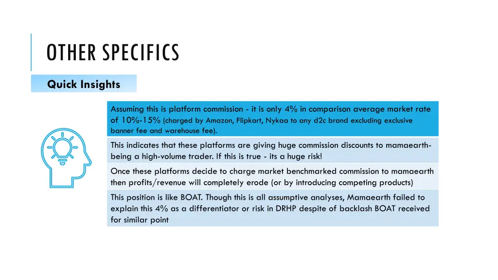 other specifics 10